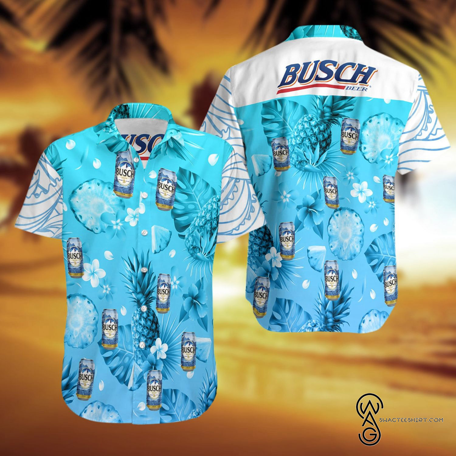 [Top Trending] Busch Light Beer Light Floral Busch Latte Drinking Beer Lover Beach Summer Full Printing Hawaiian Shirt